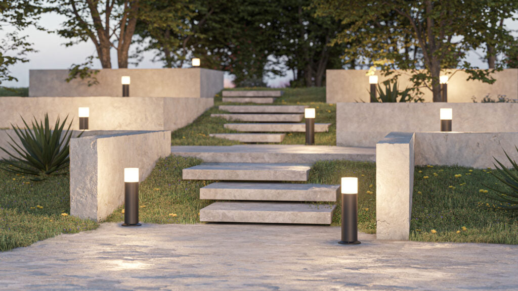 BALIZA LED EXTERIOR TURA 60CM 12W 180º IP65