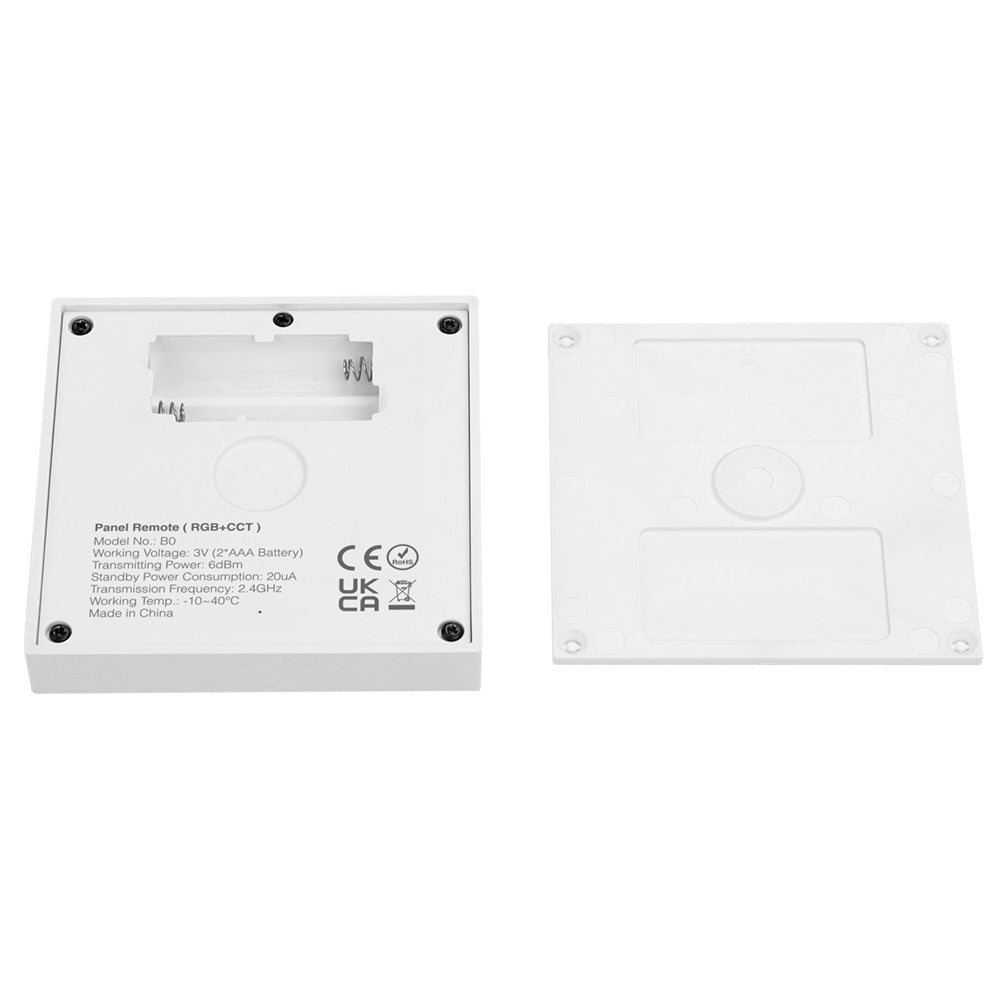 CONTROL REMOTO PARED B0-B 1 ZONA RGB+CCT RF 2.4GHz ACABADO CRITAL NEGRO