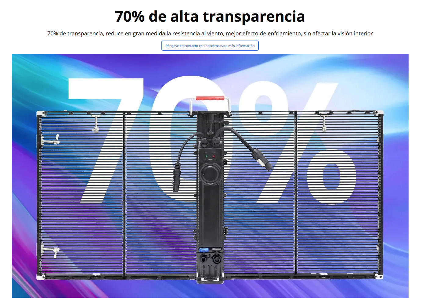 PANTALLA LED EXTERIOR TRANSPARENTE