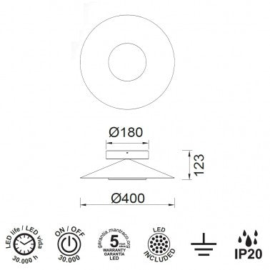 APLIQUE LED PARED ORION 3000K